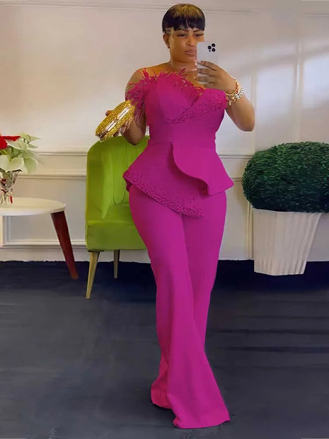 Rivet Collar One Piece Jumpsuit