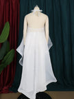 White Party Backless Chiffon Set