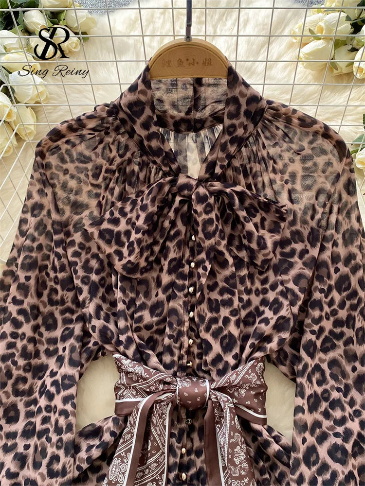 Transparent Chic Leopard Dress