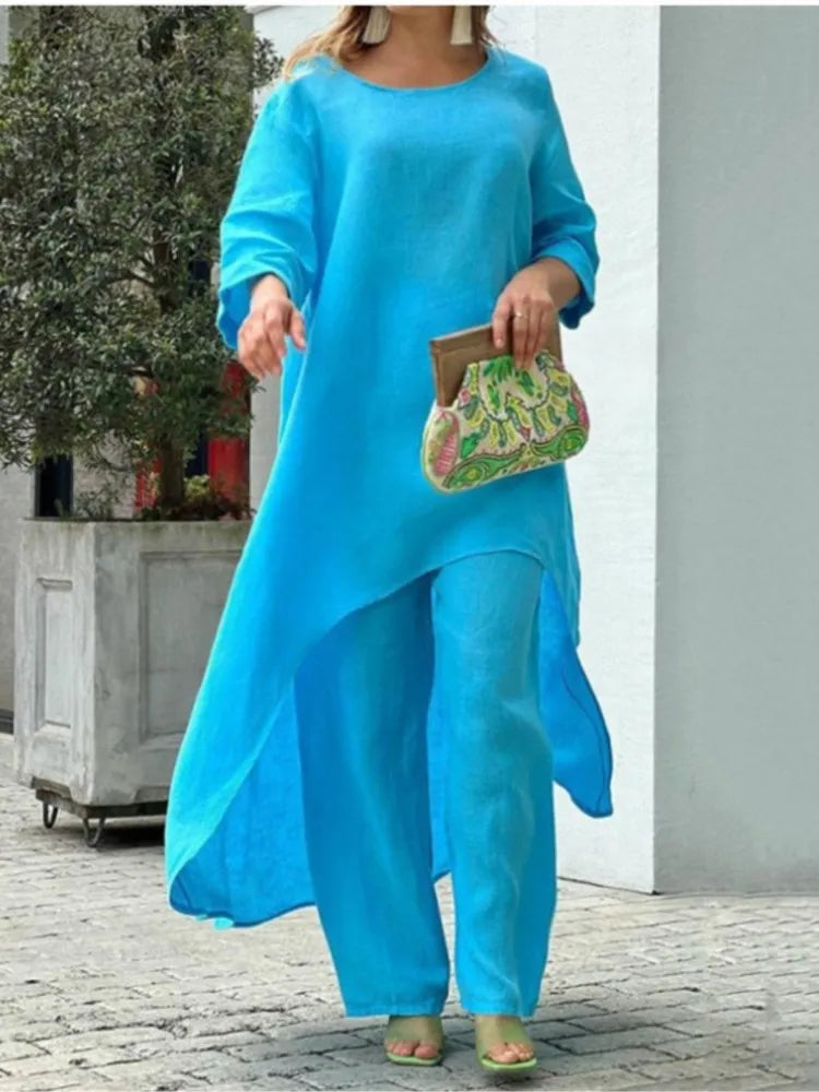 Cotton Linen City Street Fashion Set