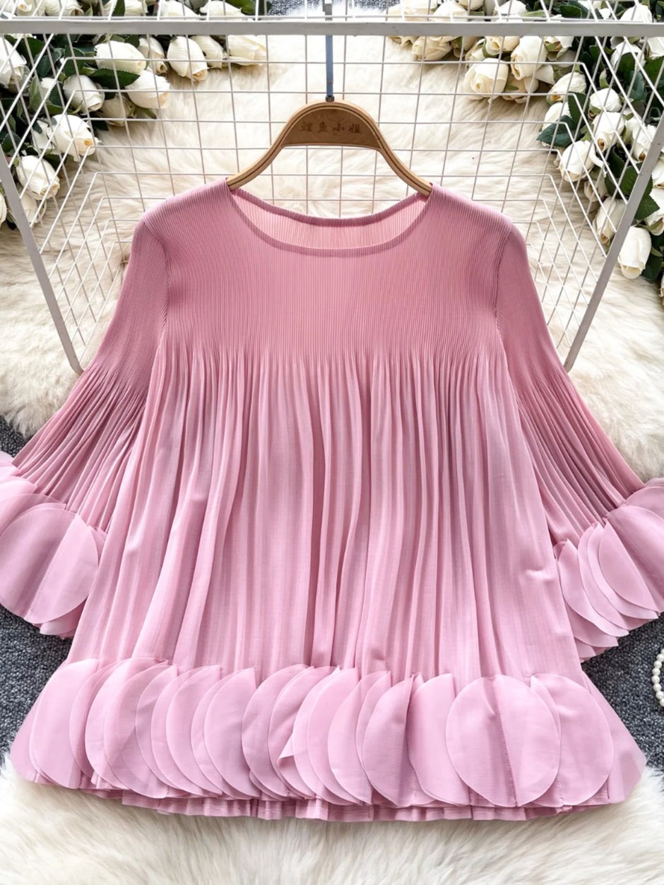 Bubble Sleeve Autumn Slim Fit Top