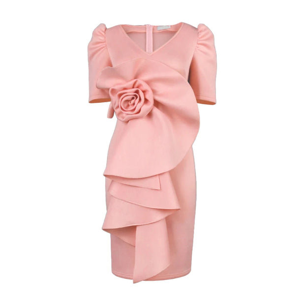 Festive Flower High Waist Dress