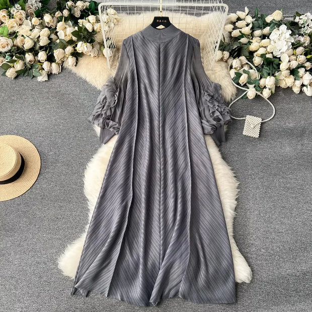 Chic Vintage Pleated Dress