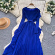 Elegant Flounced Edge Autumn Dress