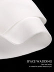 White Party Peplum V Neck Blouse (Top only)