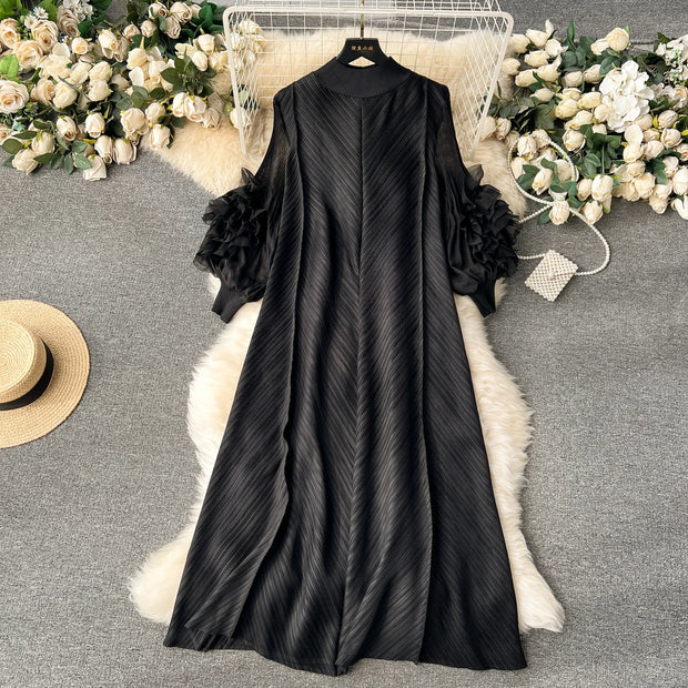 Chic Vintage Pleated Dress