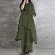 Casual Cotton Linen Pant Set