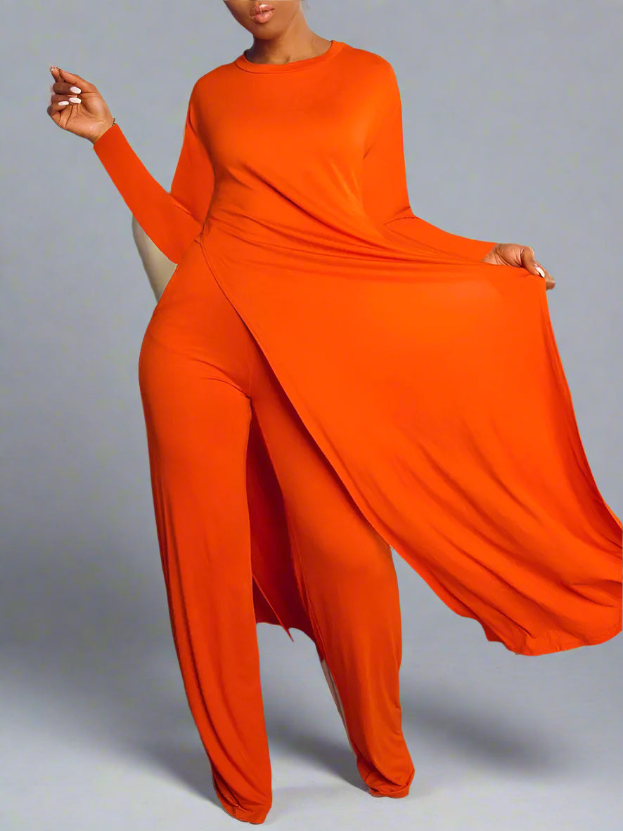 Solid Classic Women's Long Sleeve Set