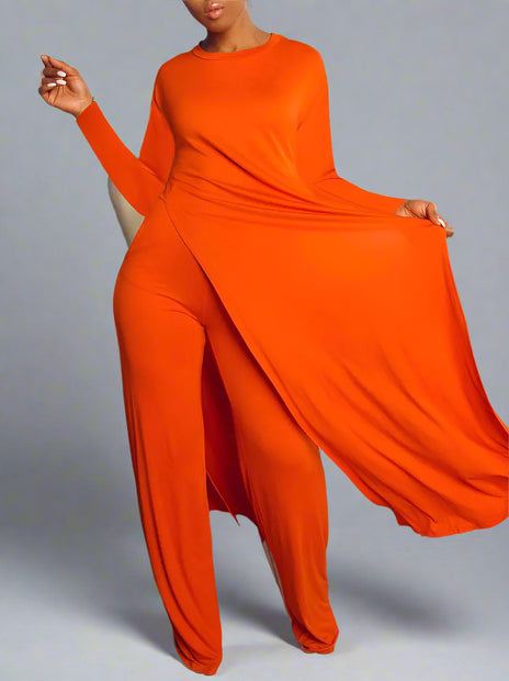 Solid Classic Women's Long Sleeve Set