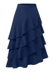 Ruffled Hem Maxi Skirt
