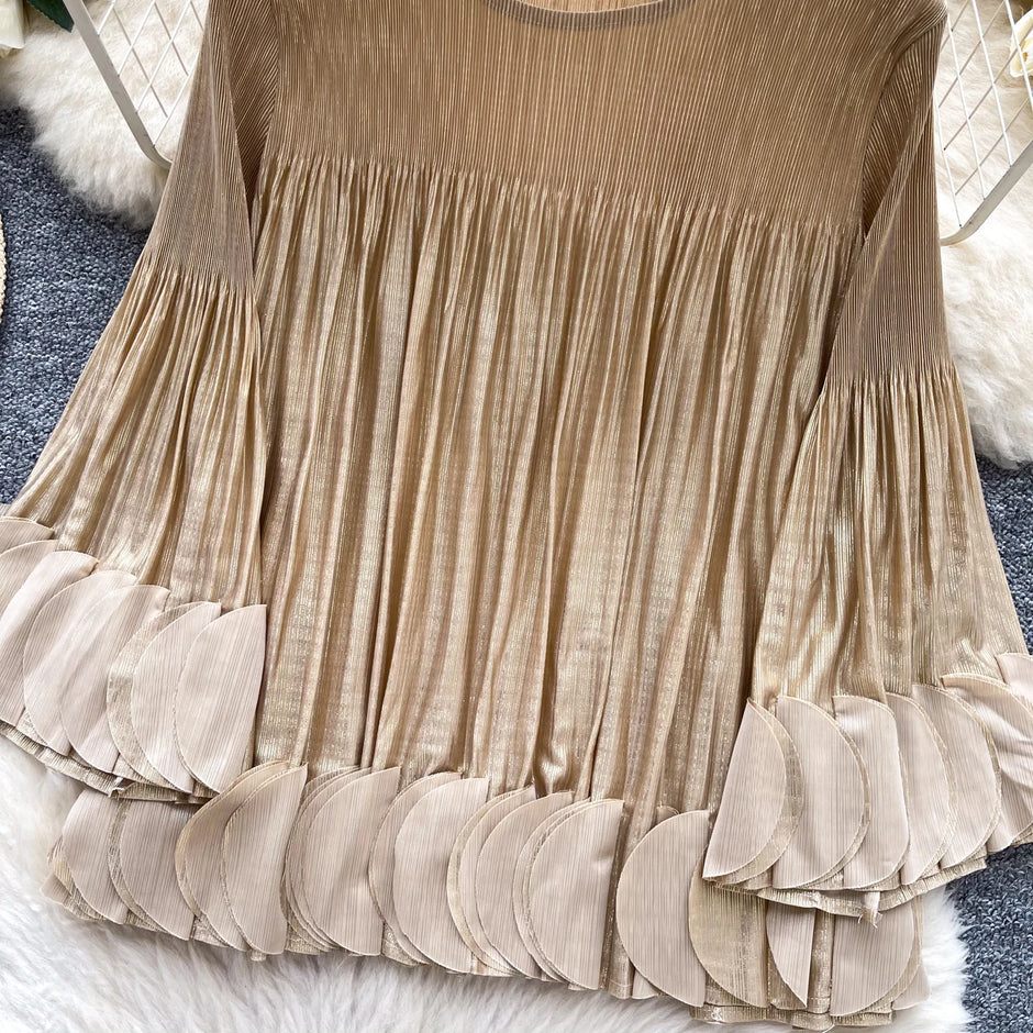 Bubble Sleeve Autumn Slim Fit Top