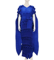 Pleated 3D Shawl Style Dress