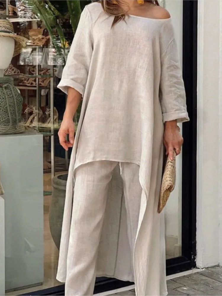 Cotton Linen City Street Fashion Set