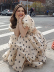 Polka Dot Pleated Ball Gown Set