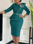Elegant Office Floral Dress