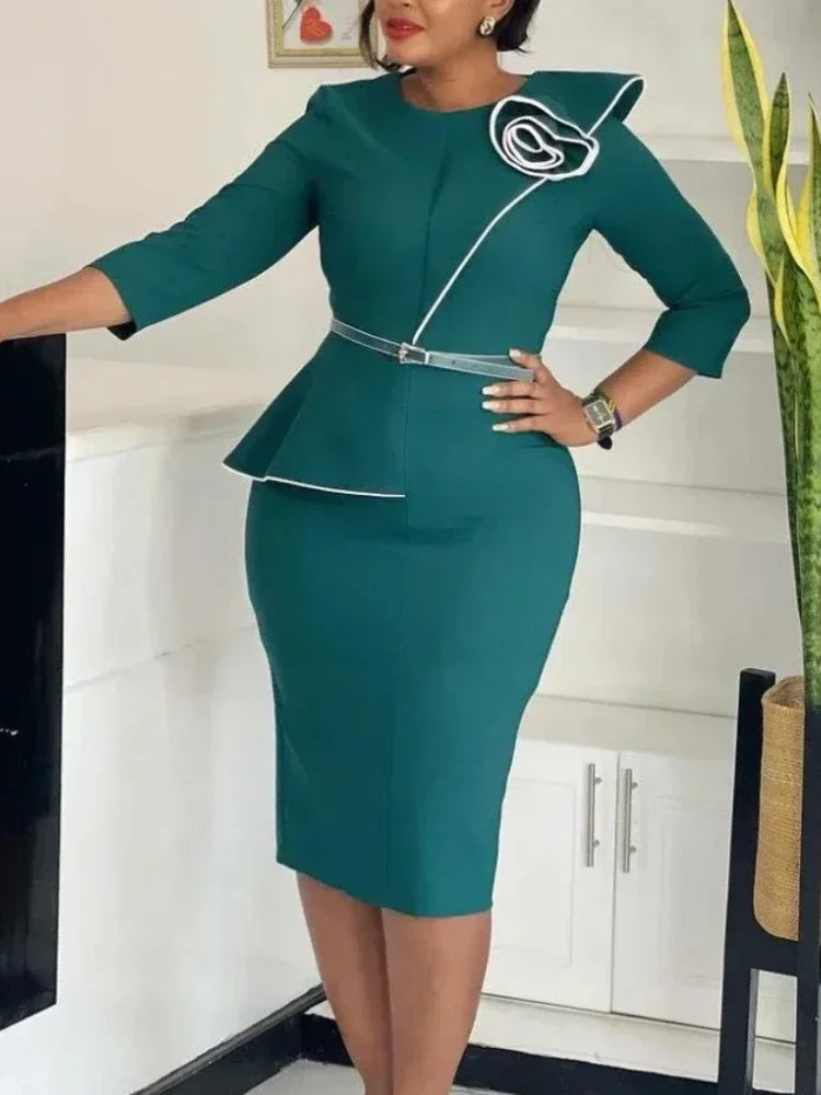 Elegant Office Floral Dress