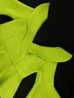 Elegant Green Ruffle Slit Gown