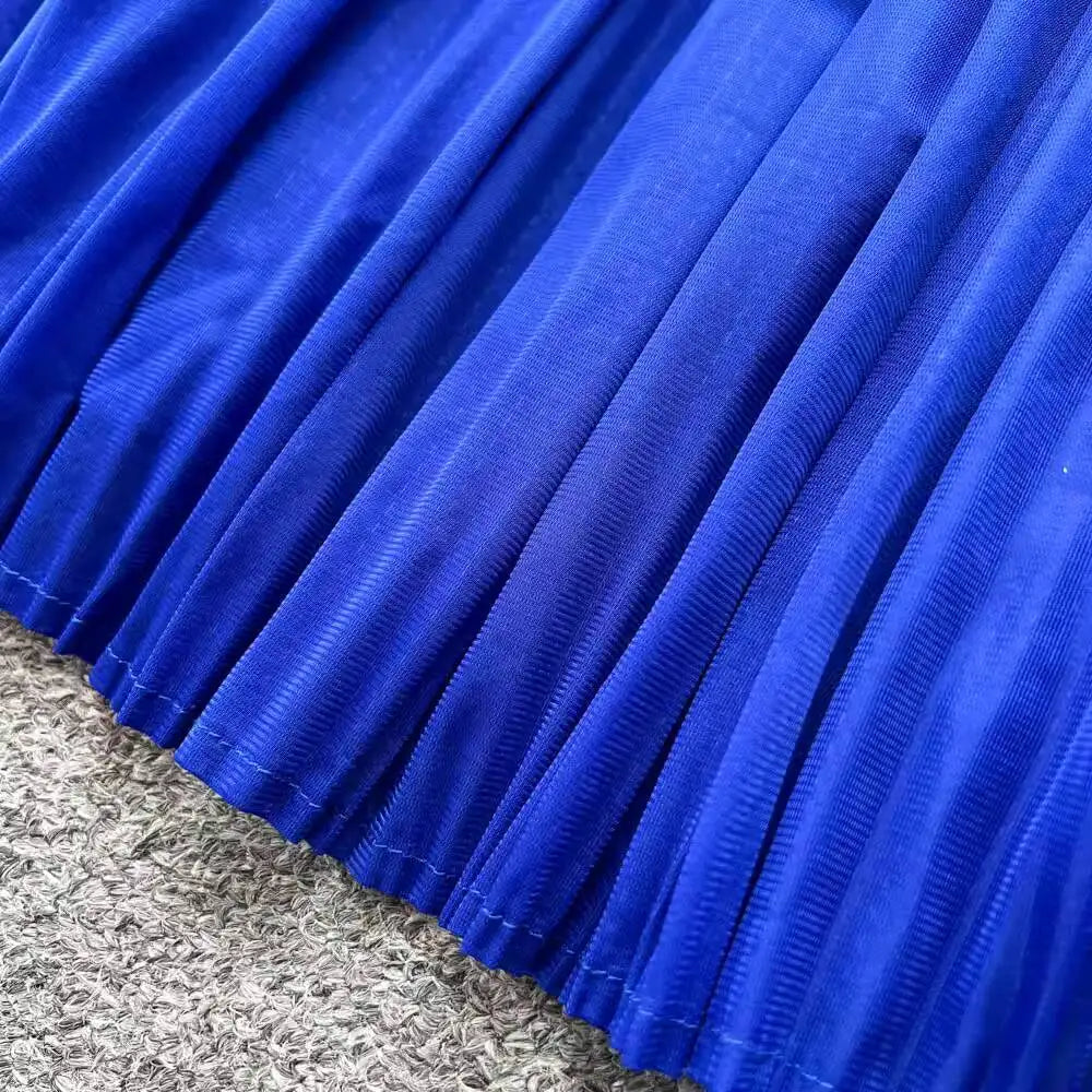 Elegant Flounced Edge Autumn Dress