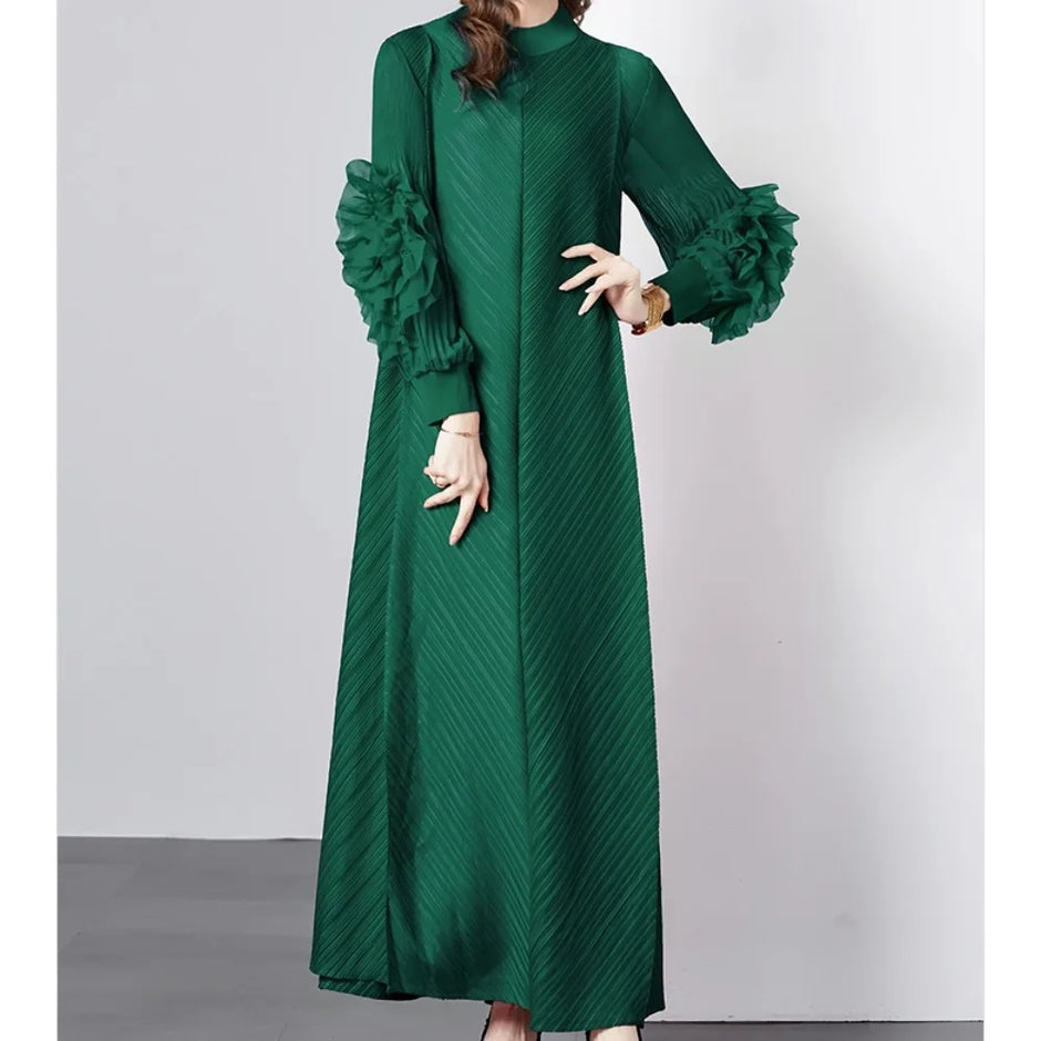 Chic Vintage Pleated Dress