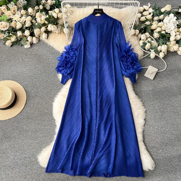 Chic Vintage Pleated Dress