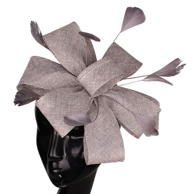 Feathered Mesh Immense Bow Fascinator