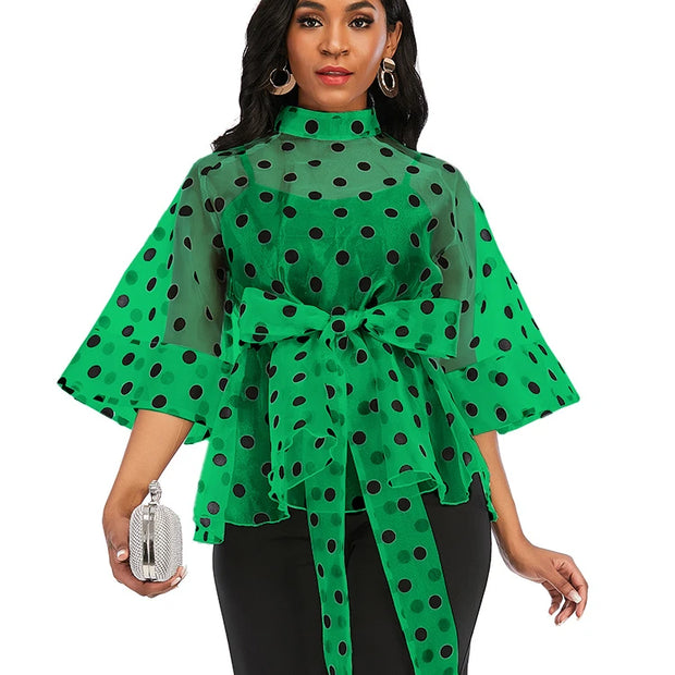 Polka Dot Summer Blouse