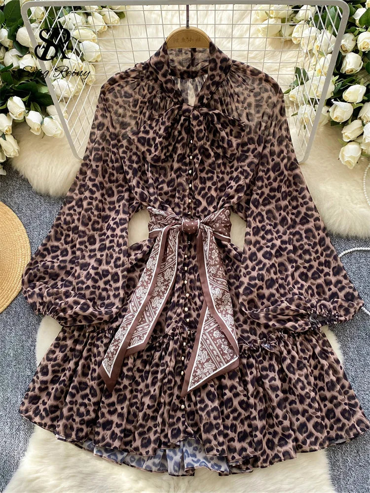 Transparent Chic Leopard Dress