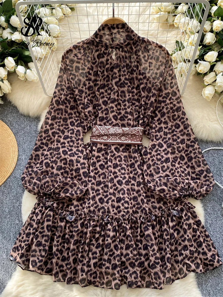 Transparent Chic Leopard Dress