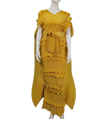 Pleated 3D Shawl Style Dress