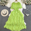 Ruffle Charm Mid Dress