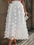 Vintage Polka Dot 3D Tulle Mesh Skirt