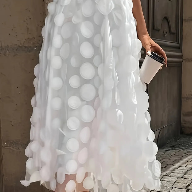 Vintage Polka Dot 3D Tulle Mesh Skirt