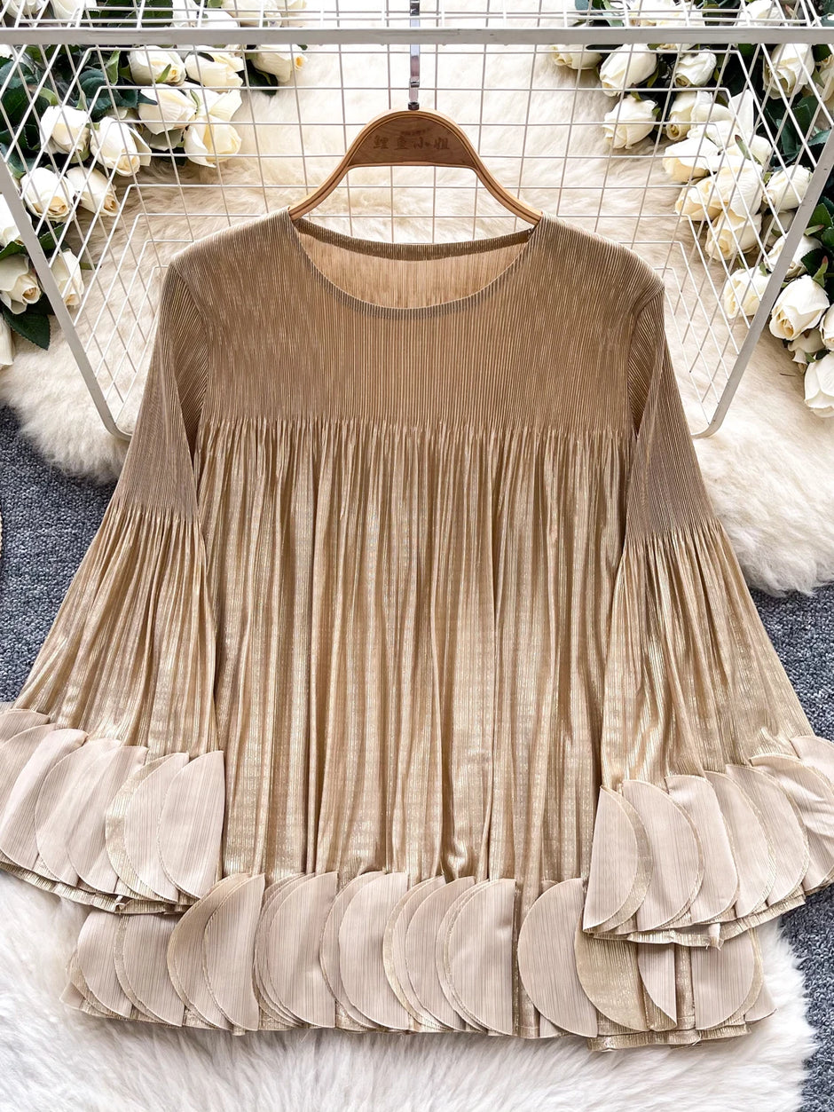 Bubble Sleeve Autumn Slim Fit Top