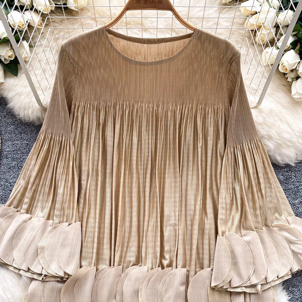 Bubble Sleeve Autumn Slim Fit Top