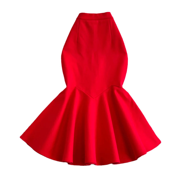 Ruffled Mermaid Work Skirt