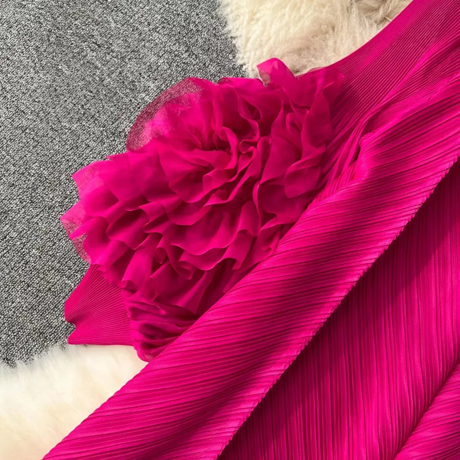 Chic Vintage Pleated Dress