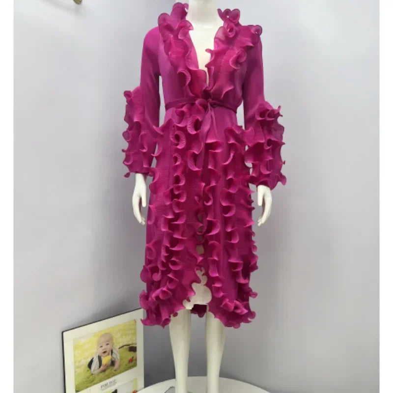 Festive 3D Mushroom Edge Dress