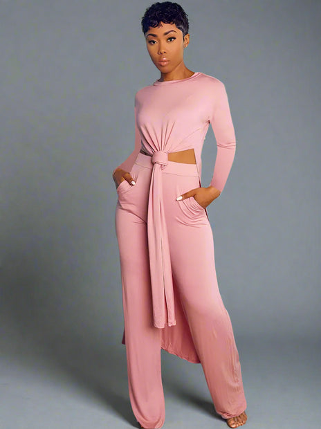 Solid Classic Women's Long Sleeve Set