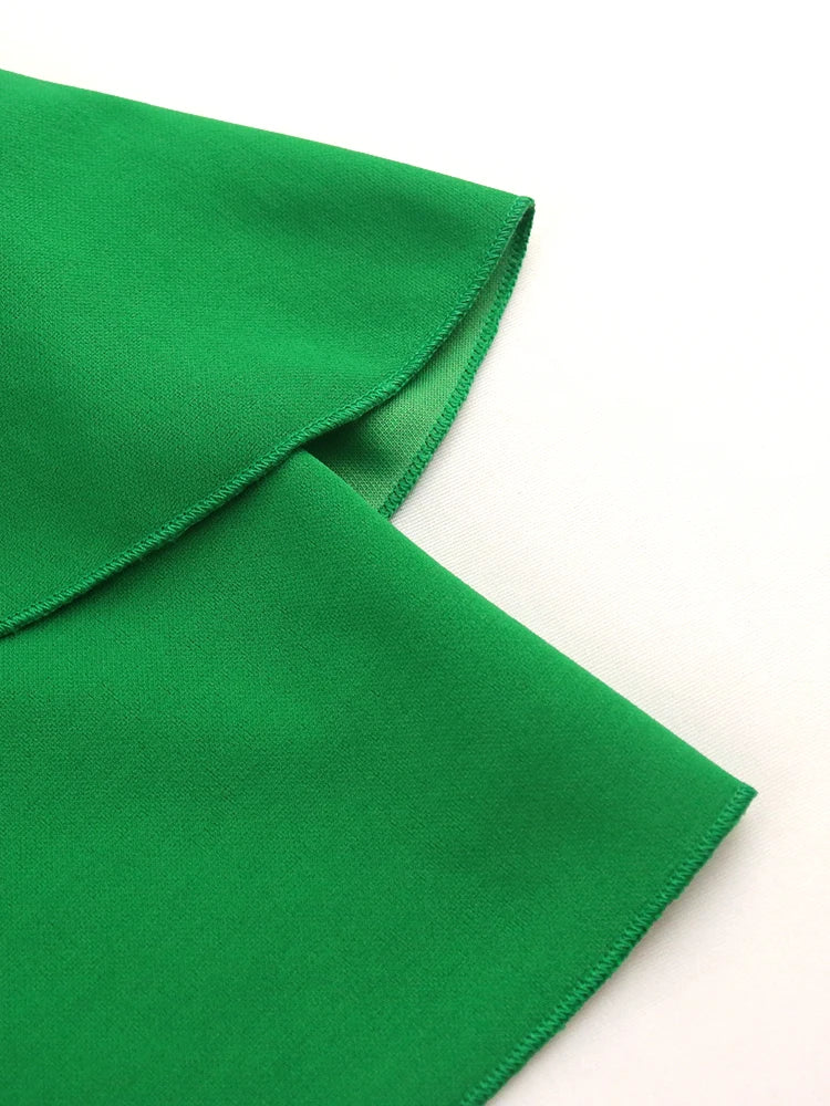 Elegant Summer Church Midi Pleated Dress