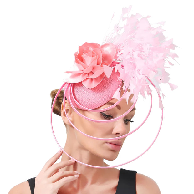 Elegant Feather-Cocktail Fascinator