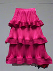 High Waist Pleated A-Line Skirt