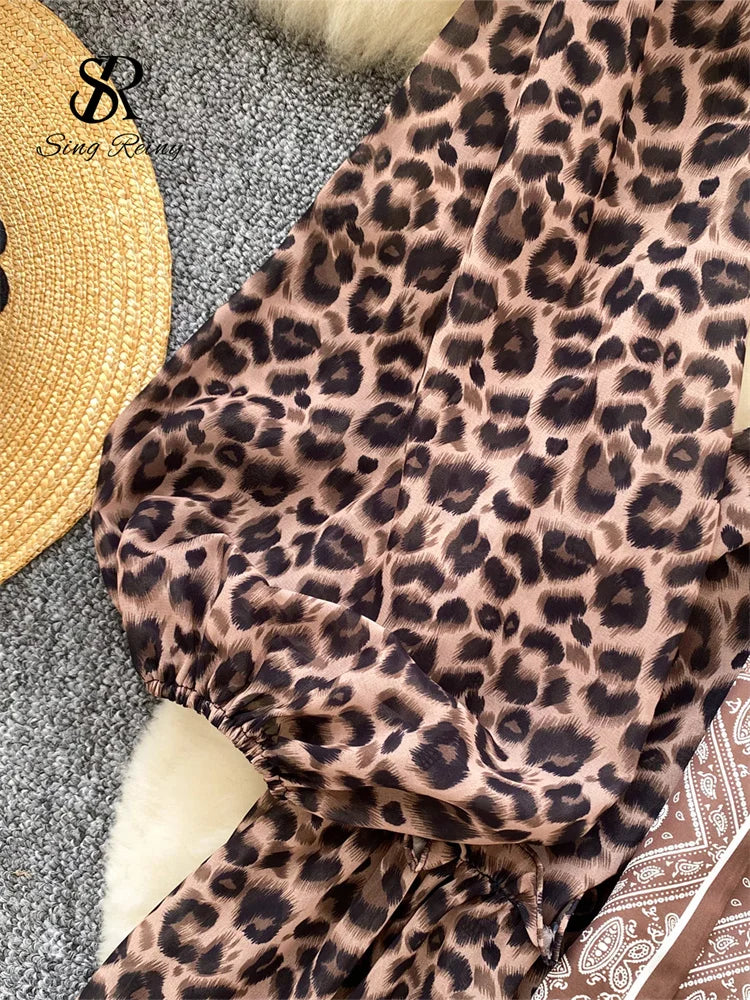 Transparent Chic Leopard Dress