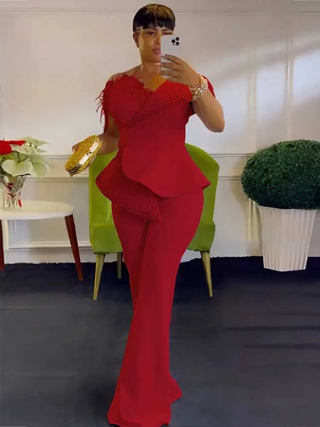 Rivet Collar One Piece Jumpsuit