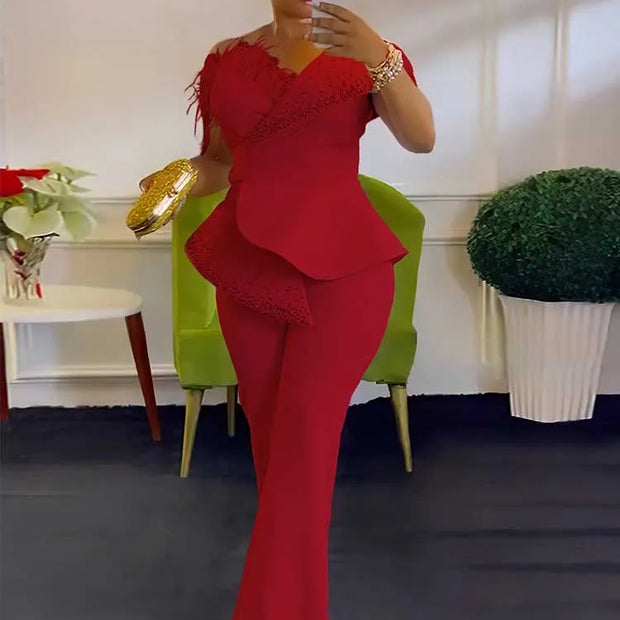 Rivet Collar One Piece Jumpsuit