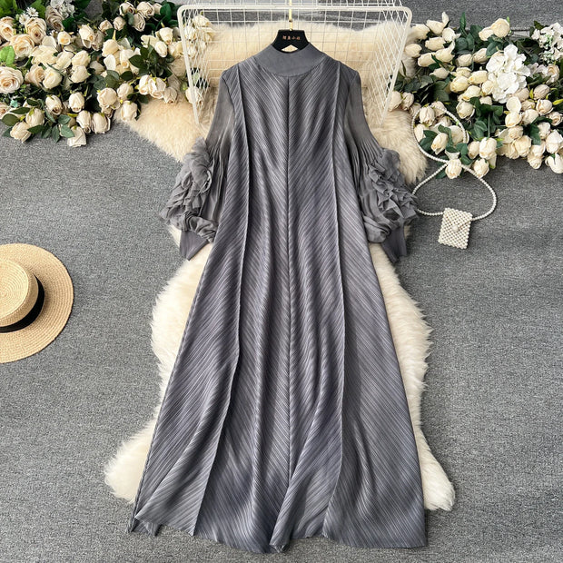 Chic Vintage Pleated Dress
