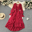 Chiffon Pleated Vintage Flare Dress
