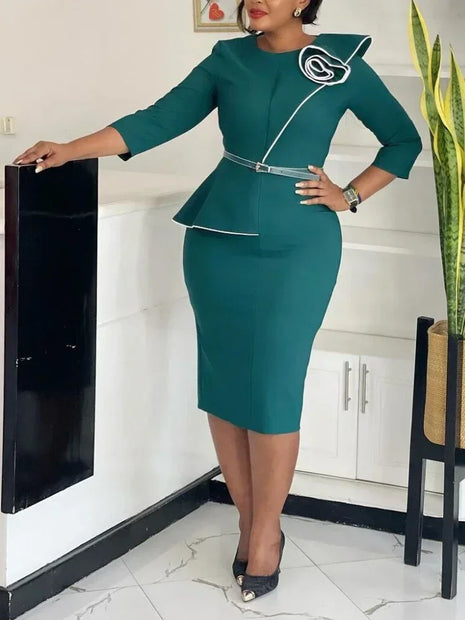 Elegant Office Floral Dress