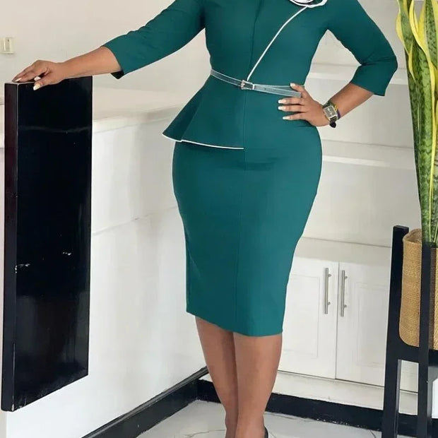 Elegant Office Floral Dress