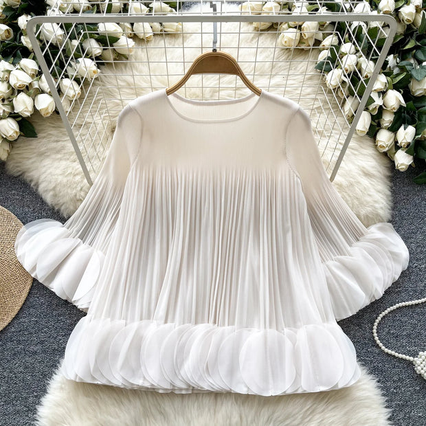 Bubble Sleeve Autumn Slim Fit Top