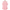 Pink sleeveless top on a hanger against a white background